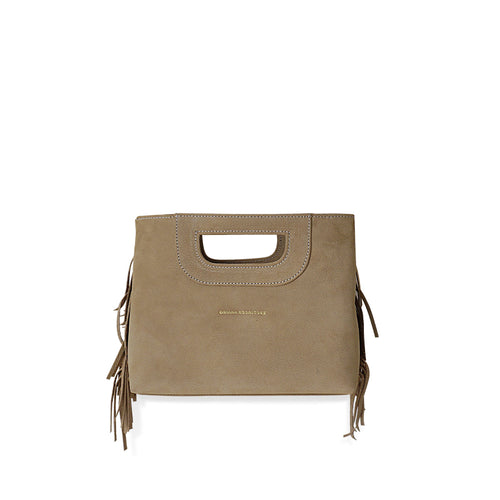 ALEXA MINI FRINGES NUBUCK TOPO