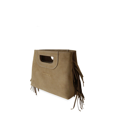 ALEXA MINI FRINGES NUBUCK TOPO